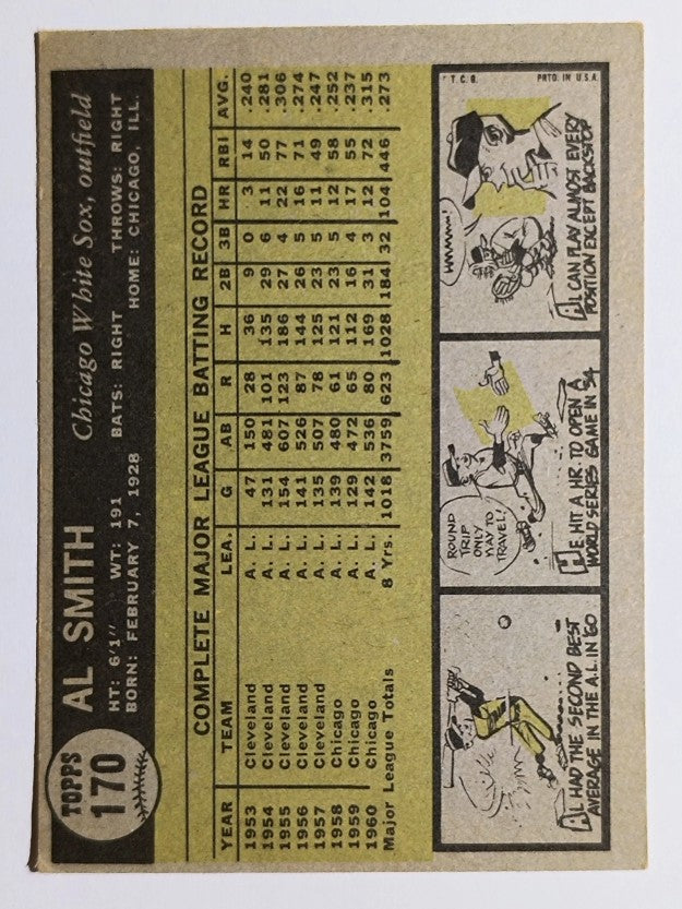 1961 Topps #170 Al Smith (VGEX)