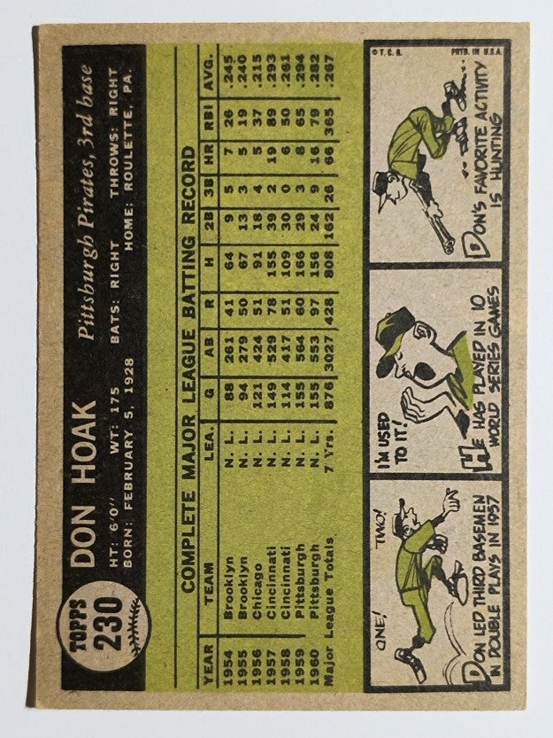 1961 Topps #230 Don Hoak (EX)