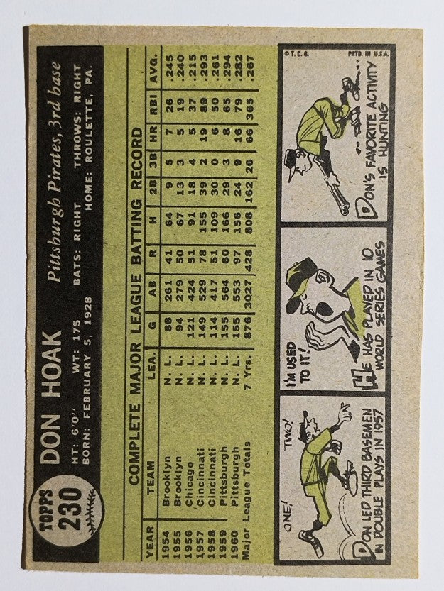 1961 Topps #230 Don Hoak (VGEX)