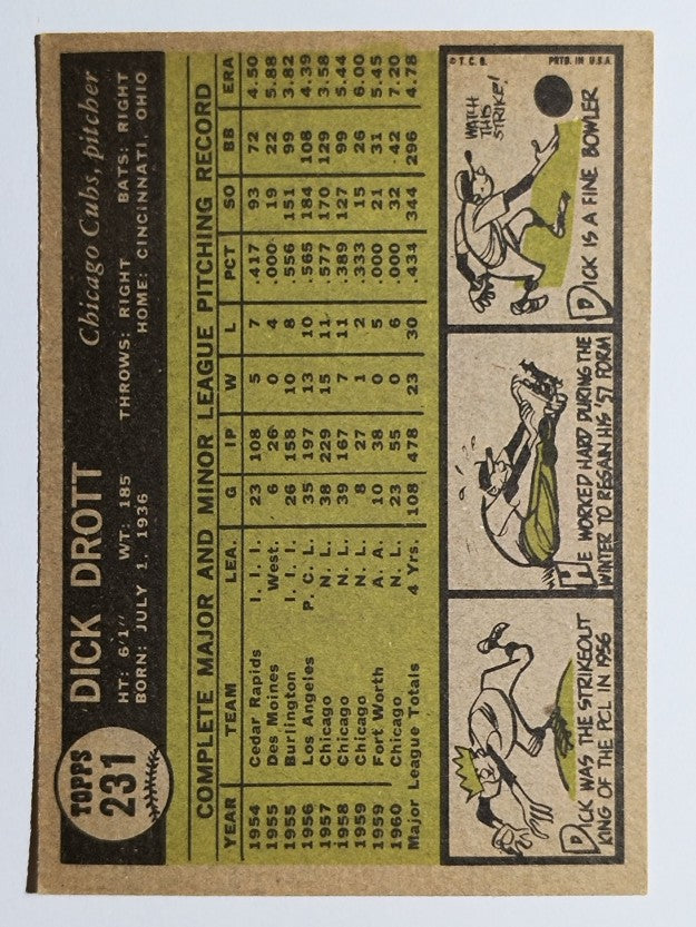 1961 Topps #231 Dick Drott (EX)