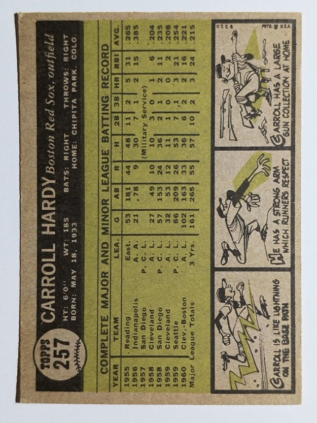 1961 Topps #257 Carroll Hardy (EX)