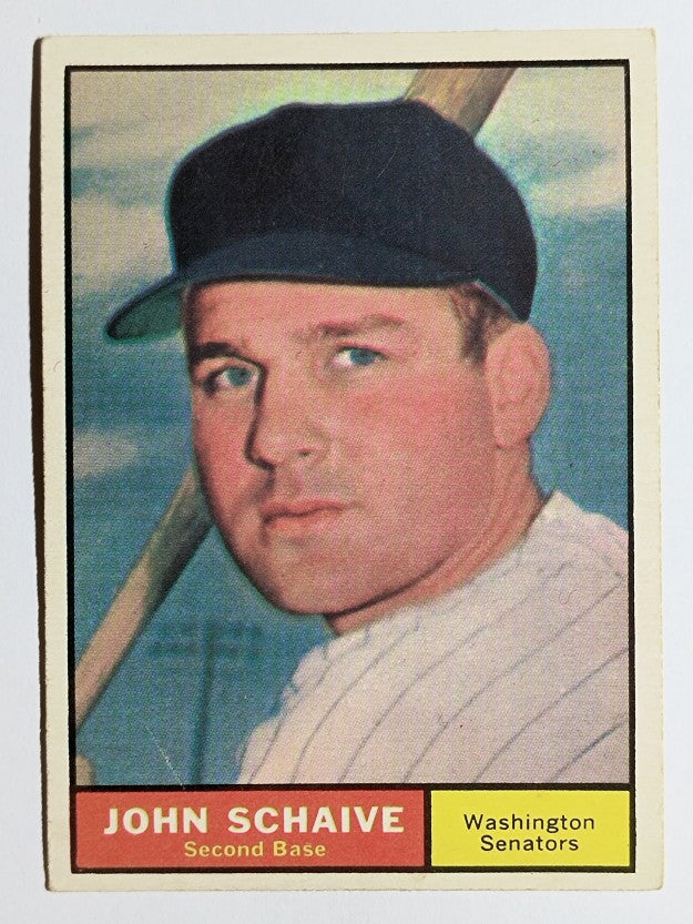 1961 Topps #259 John Schaive RC (VGEX)