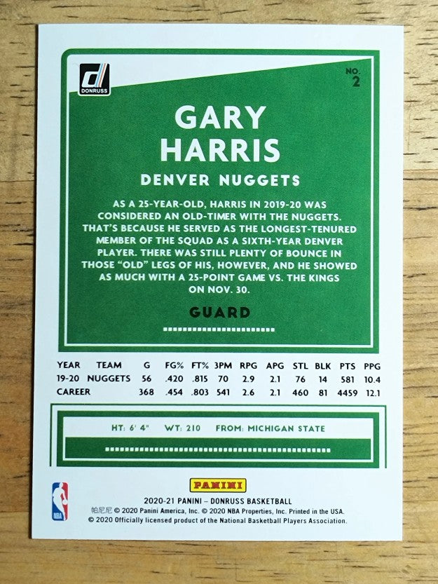 2020-21 Donruss #2 Gary Harris