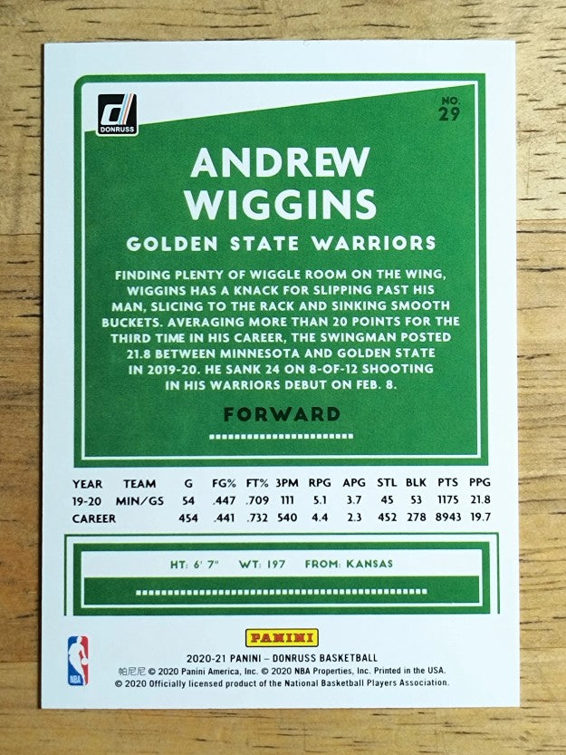 2020-21 Donruss #29 Andrew Wiggins