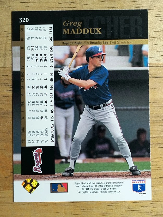 1994 Upper Deck #320 Greg Maddux