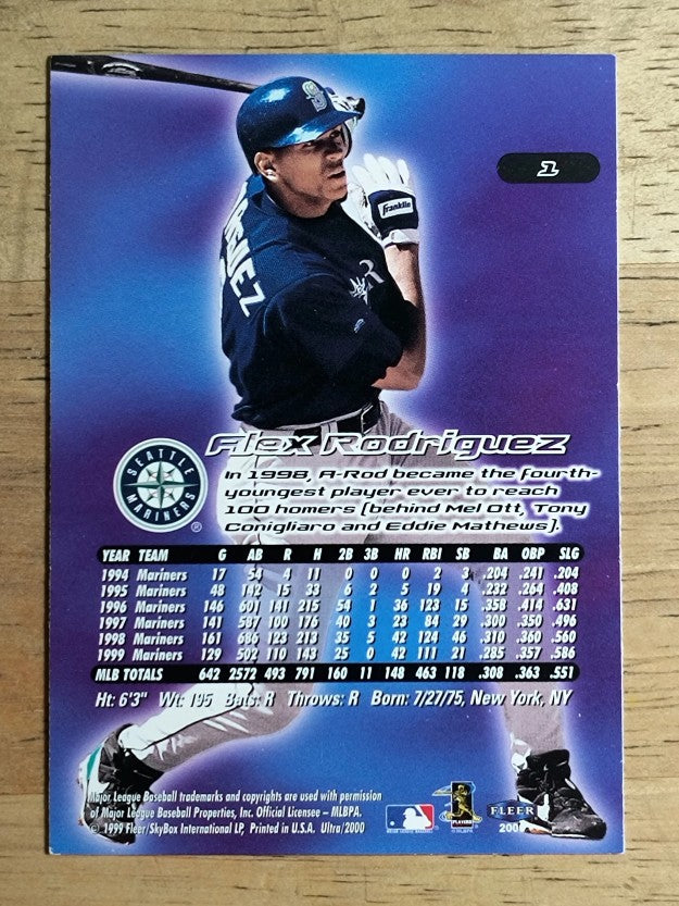 2000 Ultra #1 Alex Rodriguez