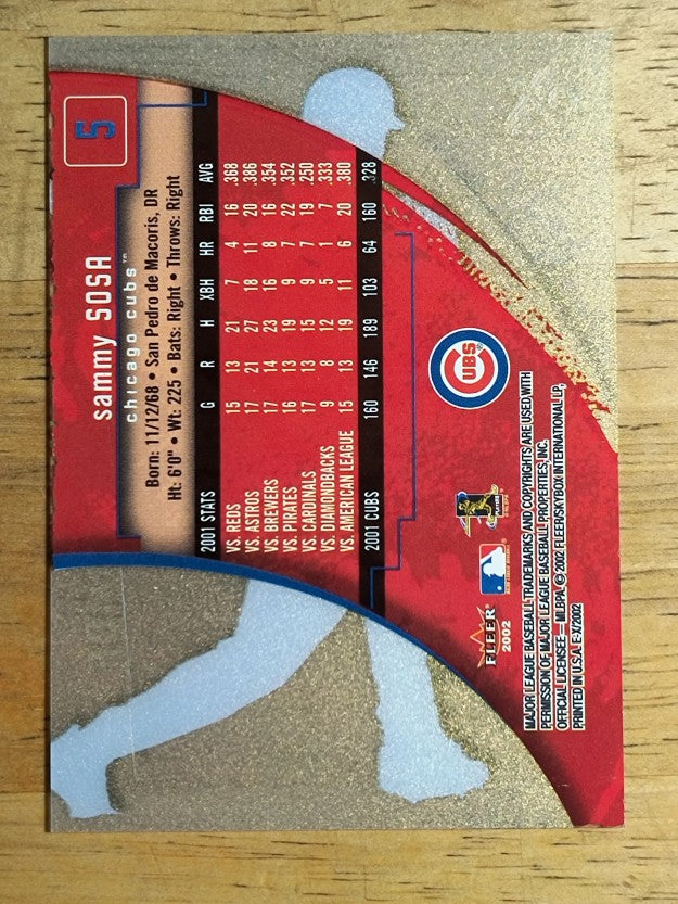 2002 E-X #5 Sammy Sosa