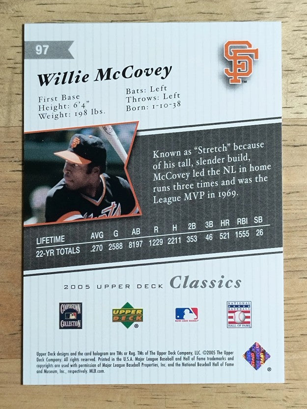 2005 Upper Deck Classics #97 Willie McCovey