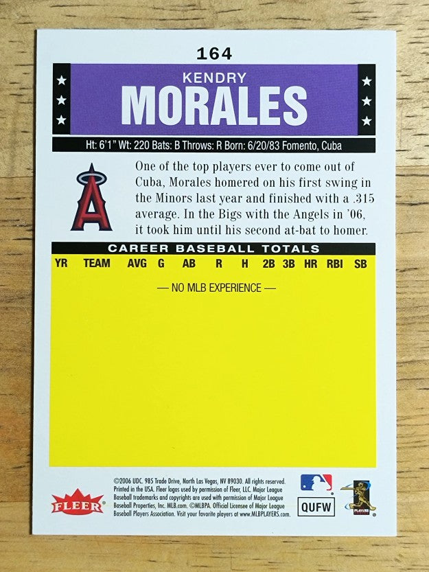 2006 Fleer Tradition #164 Kendry Morales