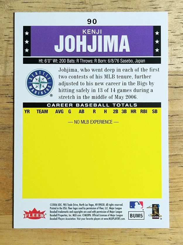 2006 Fleer Tradition #90 Kenji Johjima RC
