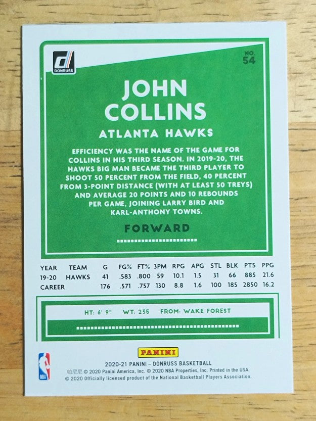 2020-21 Donruss #54 John Collins