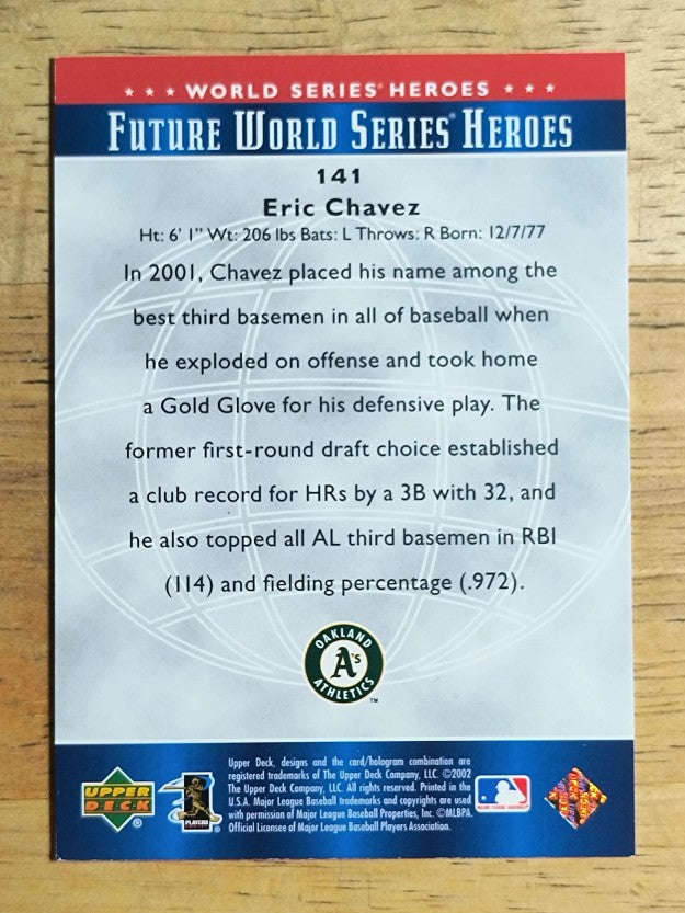 2002 Upper Deck World Series Heroes #141 Eric Chavez FWS