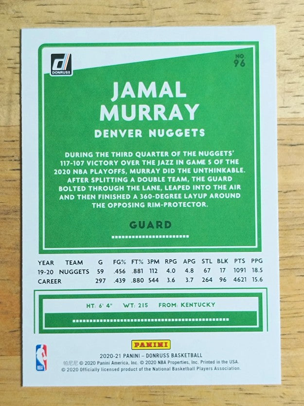 2020-21 Donruss #96 Jamal Murray