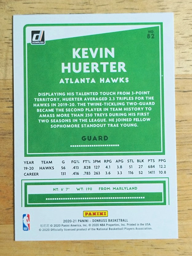 2020-21 Donruss #82 Kevin Huerter