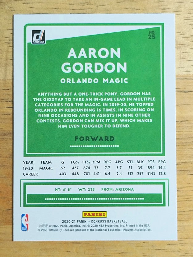 2020-21 Donruss #25 Aaron Gordon