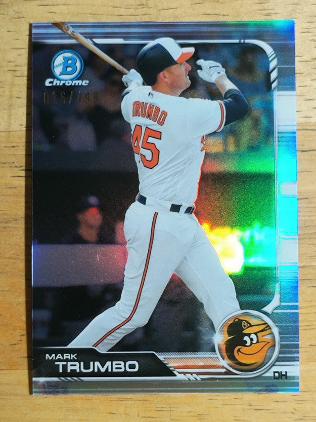 2019 Bowman Chrome Refractors #35 Mark Trumbo