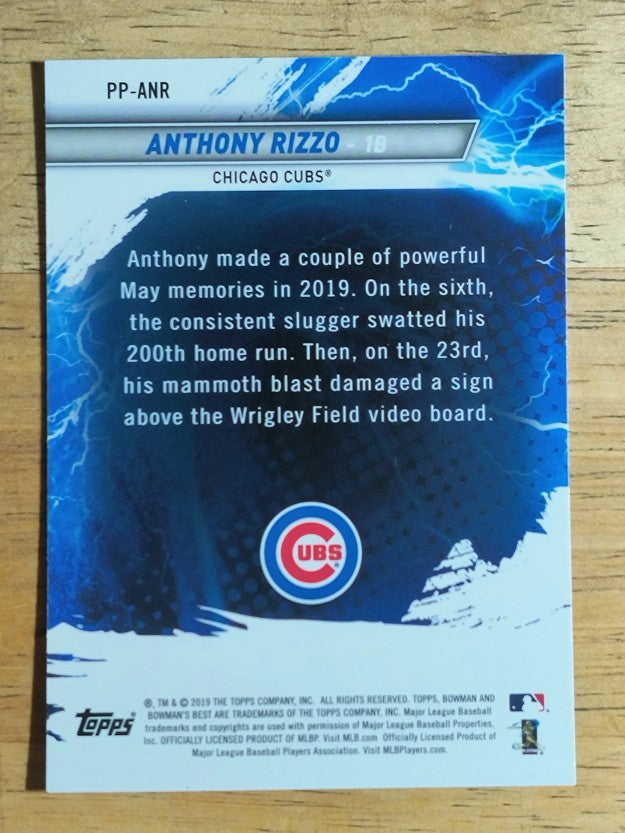2019 Bowman's Best Power Producers Refractors #PPANR Anthony Rizzo