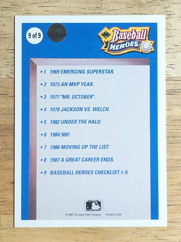 1990 Upper Deck Jackson Heroes #9 Reggie Jackson CL