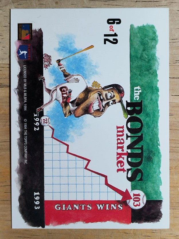 1994 Stadium Club Dugout Dirt #6 Barry Bonds