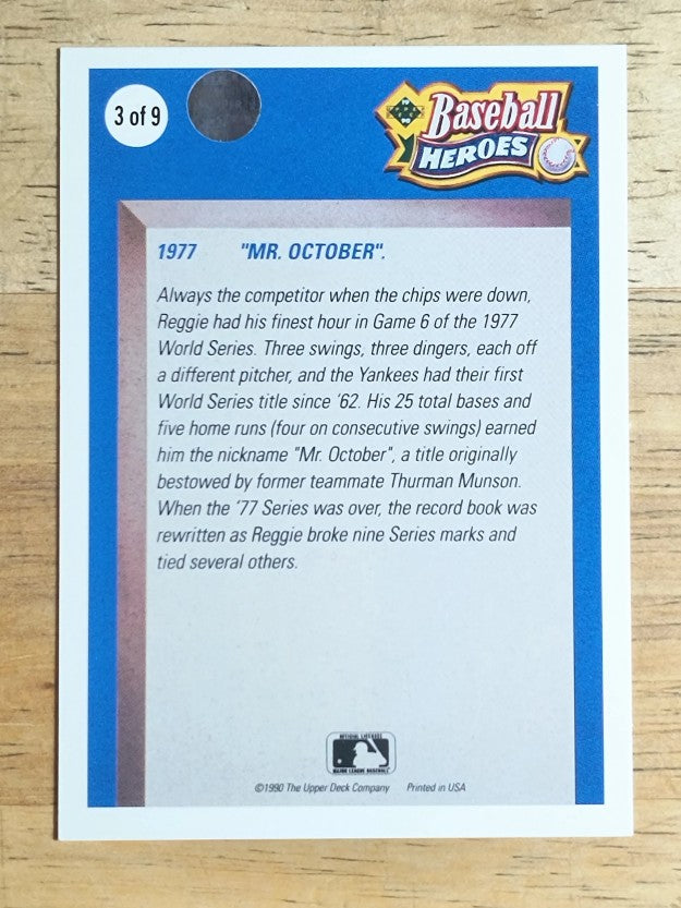 1990 Upper Deck Jackson Heroes #3 Reggie Jackson