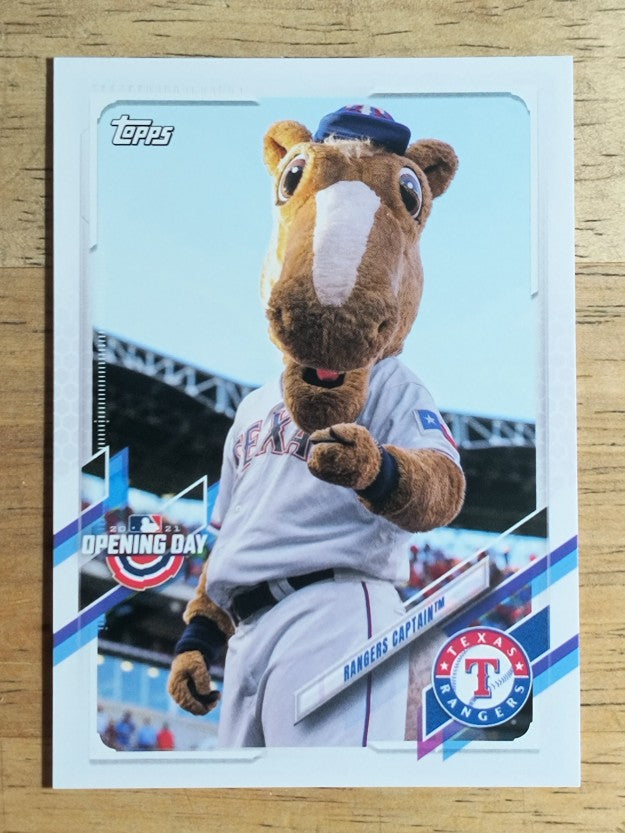 2021 Topps Opening Day Mascots #M19 Rangers Captain