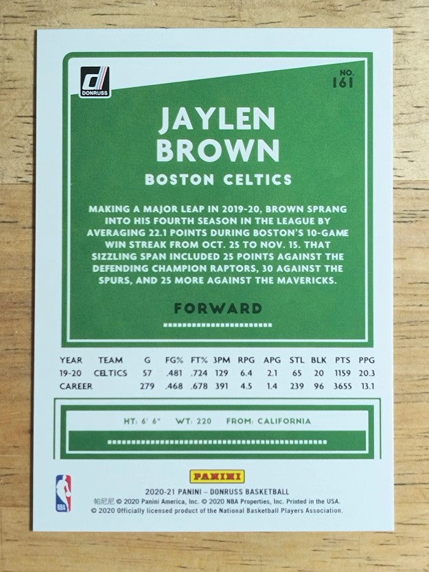 2020-21 Donruss #161 Jaylen Brown
