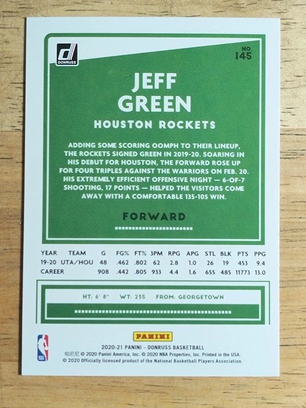 2020-21 Donruss #145 Jeff Green