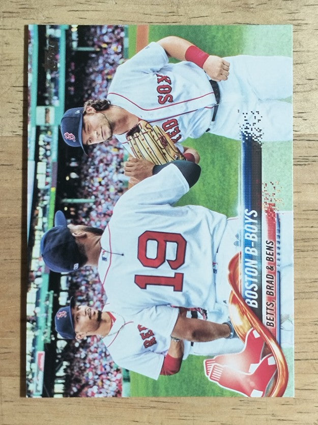2018 Topps #211 Boston B-Boys/Mookie Betts/Jackie Bradley Jr./Andrew Benintendi