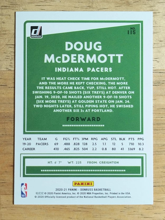 2020-21 Donruss #115 Doug McDermott