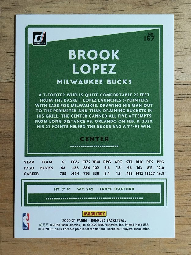 2020-21 Donruss #157 Brook Lopez