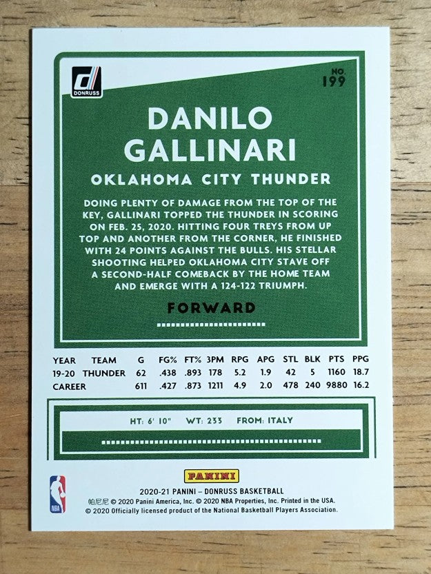 2020-21 Donruss #199 Danilo Gallinari