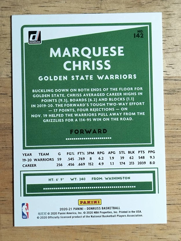 2020-21 Donruss #142 Marquese Chriss
