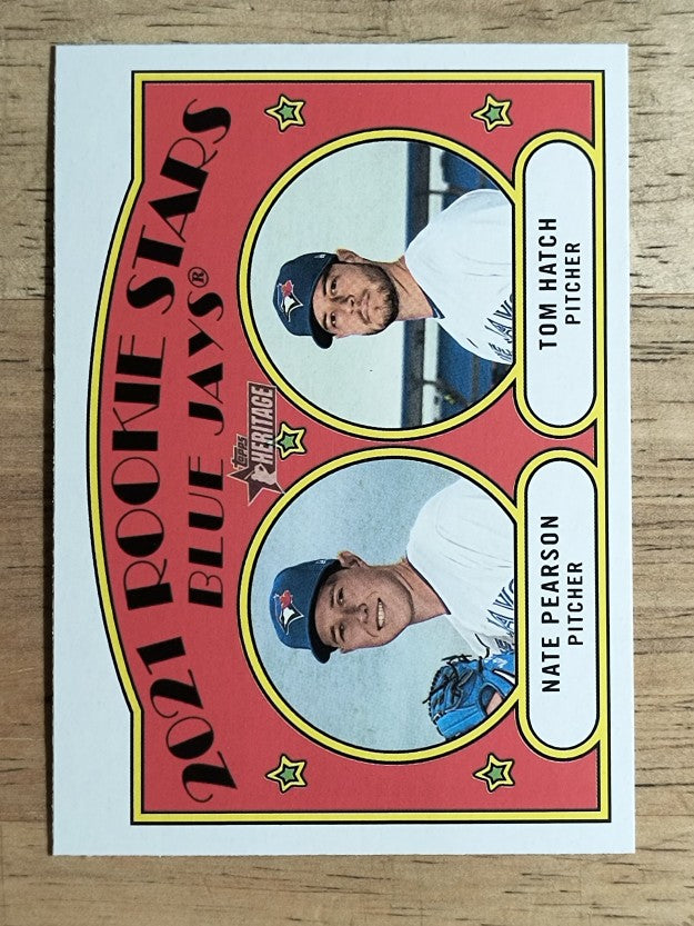 2021 Topps Heritage #301 Tom Hatch RC/Nate Pearson RC