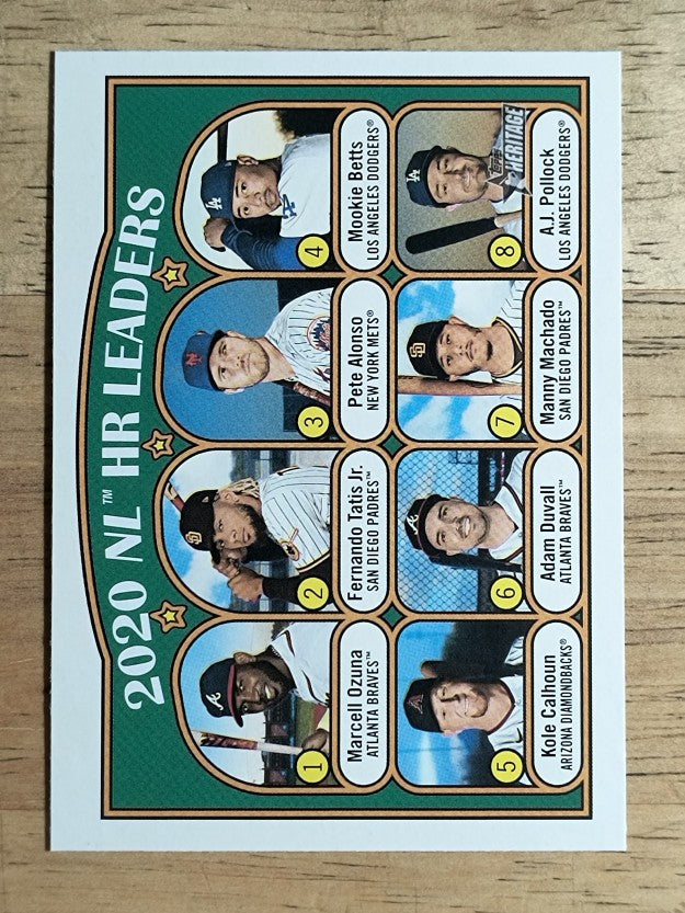 2021 Topps Heritage #89 Manny Machado/Mookie Betts/Fernando Tatis/Pete Alonso LL