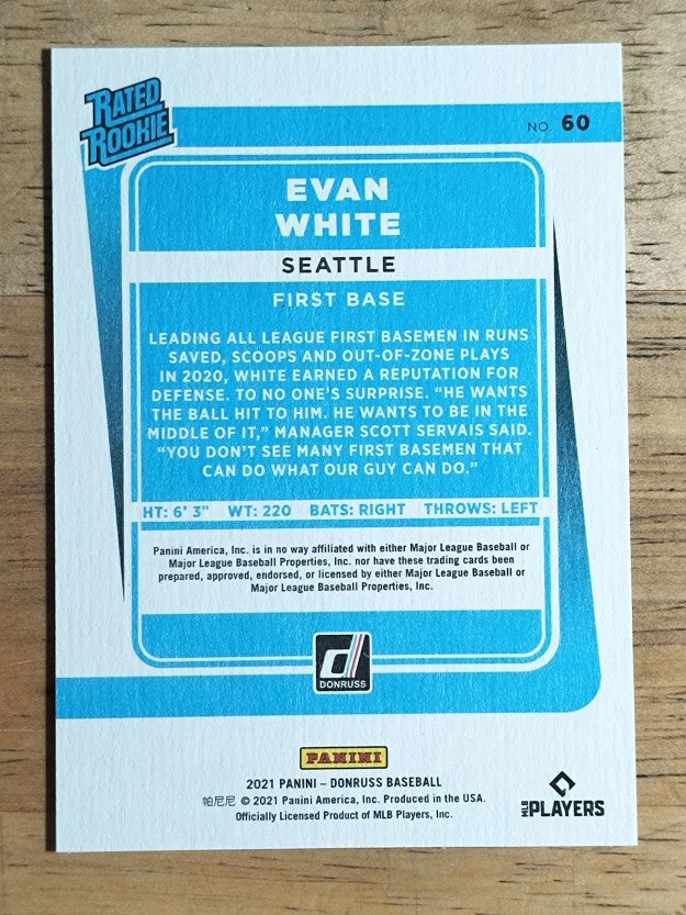 2021 Donruss Independence Day #60 Evan White RR