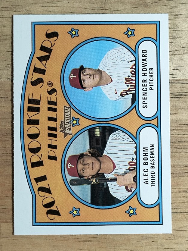2021 Topps Heritage #11 Alec Bohm RC/Spencer Howard RC