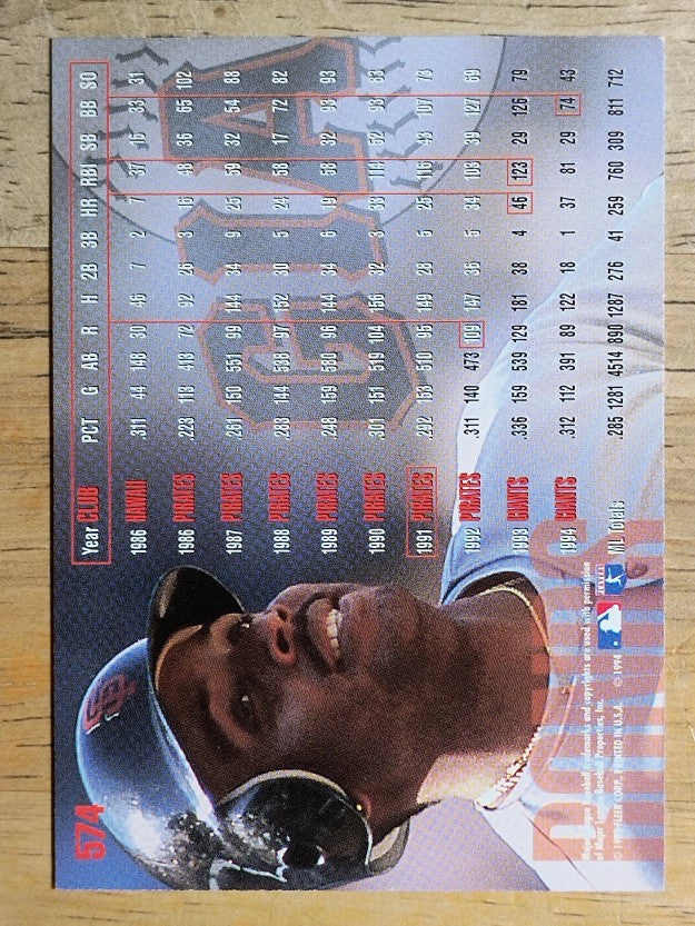 1995 Fleer #574 Barry Bonds