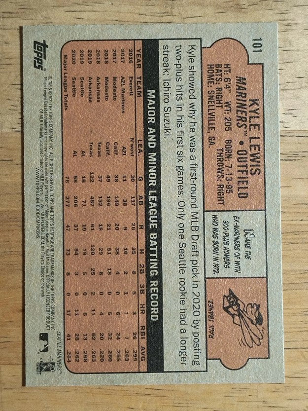2021 Topps Heritage #101 Kyle Lewis