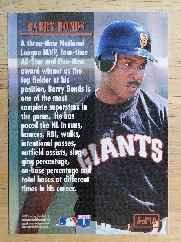 1995 Fleer Update Diamond Tribute #3 Barry Bonds