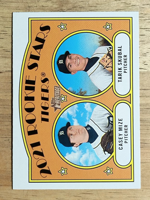 2021 Topps Heritage #253 Casey Mize RC/Tarik Skubal RC
