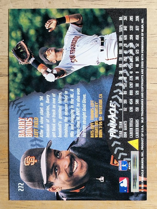 1995 Pinnacle #272 Barry Bonds