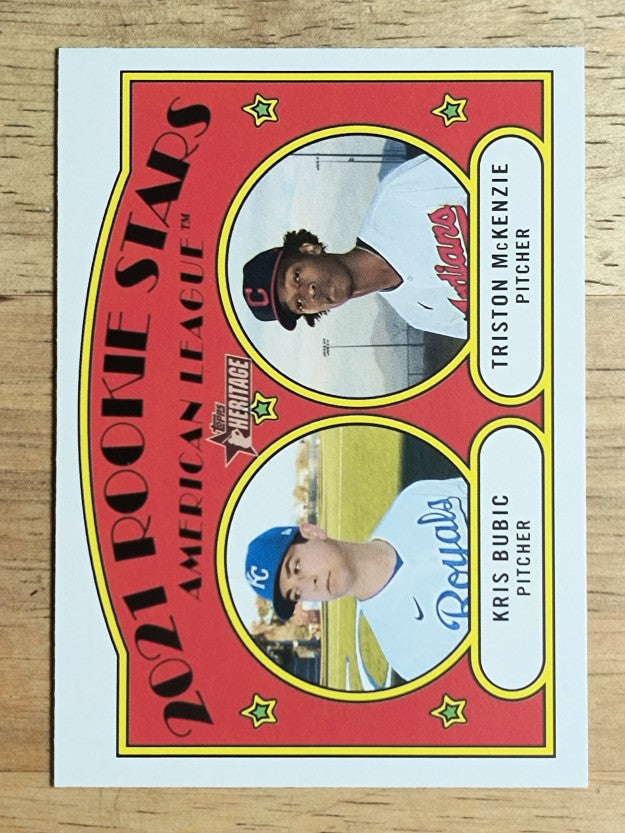 2021 Topps Heritage #375 Kris Bubic RC/Triston McKenzie RC