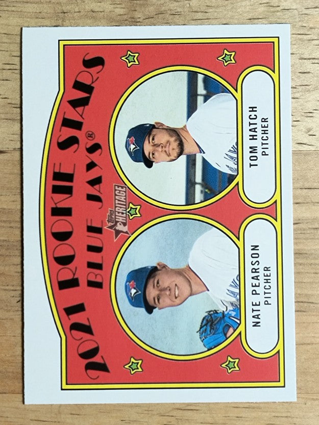 2021 Topps Heritage #301 Tom Hatch RC/Nate Pearson RC