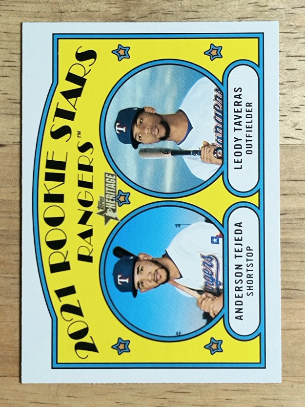 2021 Topps Heritage #400 Anderson Tejeda RC/Leody Taveras RC