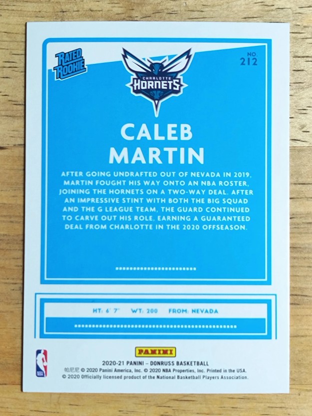 2020-21 Donruss #212 Caleb Martin RR RC