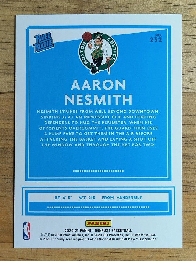 2020-21 Donruss #232 Aaron Nesmith RR RC