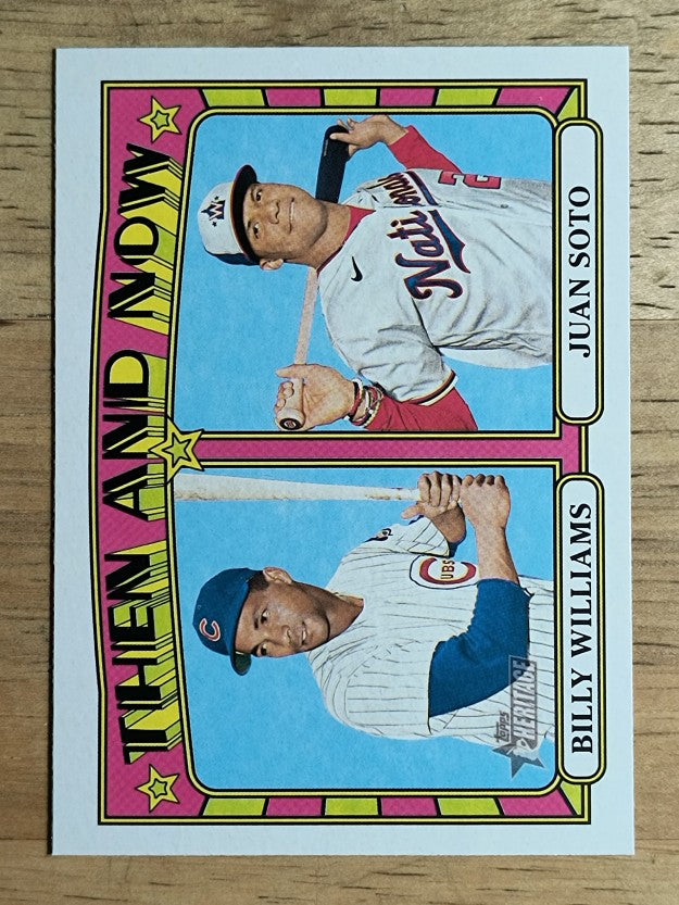 2021 Topps Heritage Then and Now #TN14 Billy Williams/Juan Soto