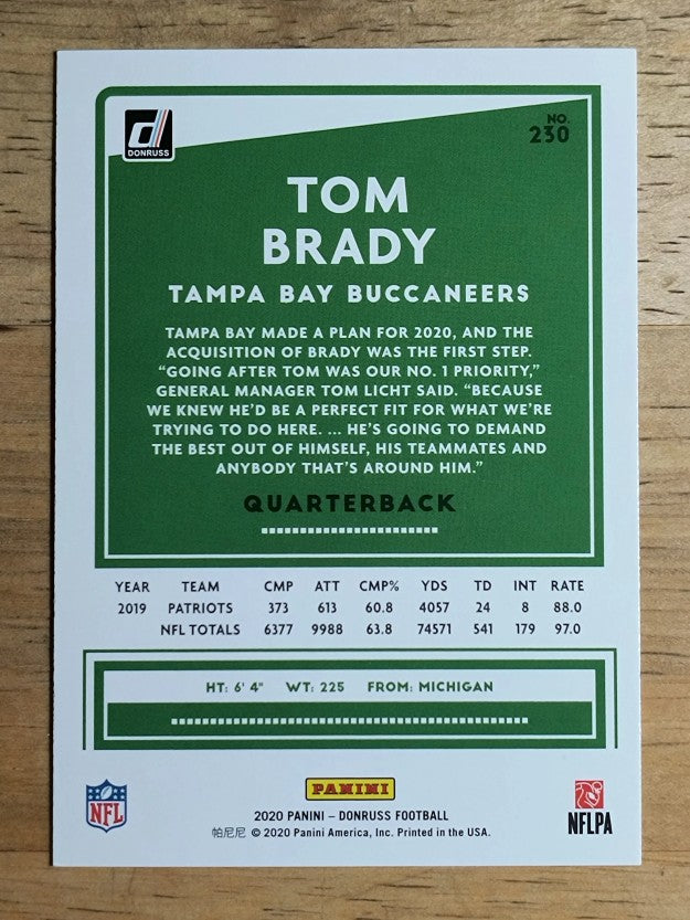 2020 Donruss #230A Tom Brady