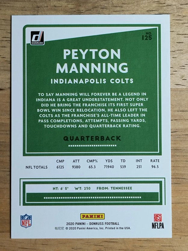 2020 Donruss #125 Peyton Manning