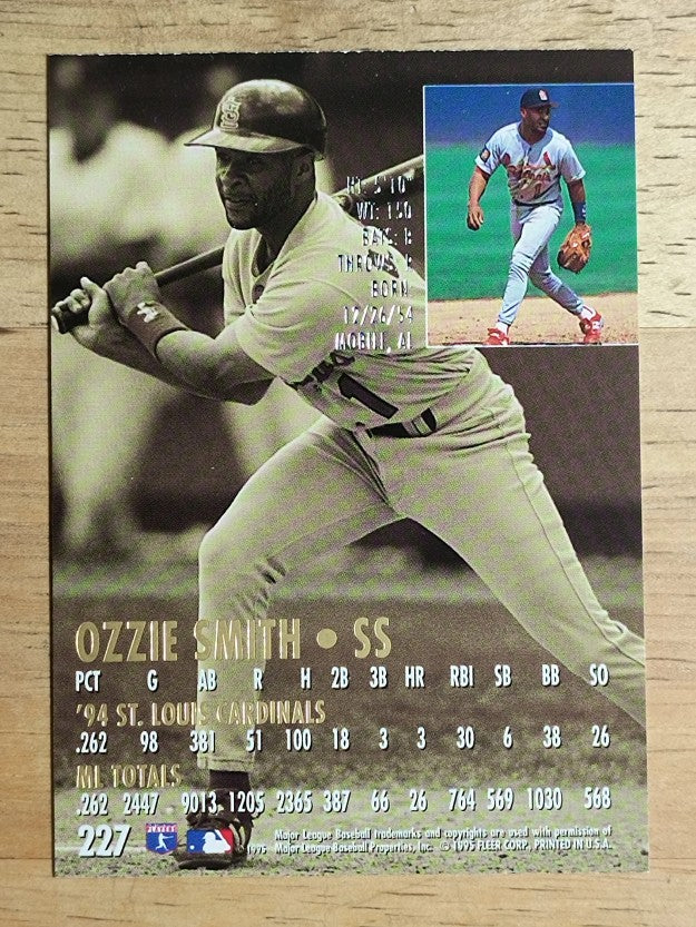 1995 Ultra #227 Ozzie Smith